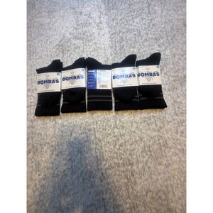 Bombas Socks (5 pair) Black Small Crew‎ Athletic Performance Cushion Footbed